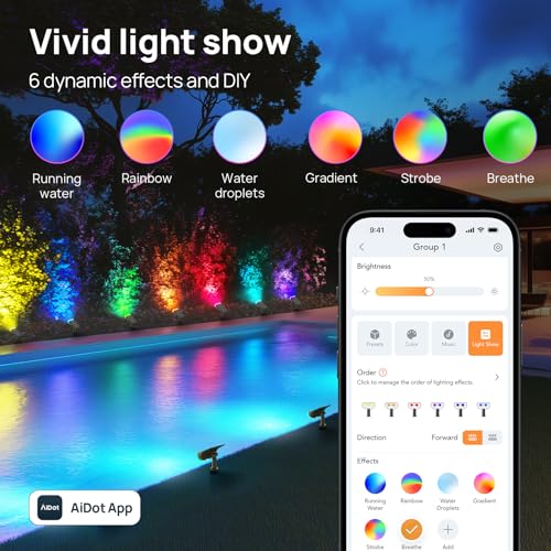 Smart Solar Lights Outdoor SL5 with Motion Sensor (6 Count)