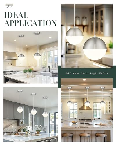 6 inch Brushed Nickel Pendant Light
