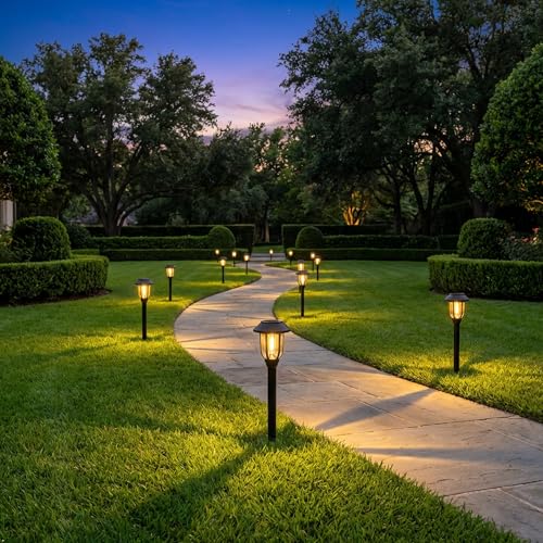 Solar Pathway Lights Outdoor 8 Pack (8 Count)