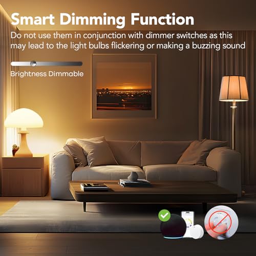 Smart Edison Light Bulbs with WiFi ST19 (4 Count)