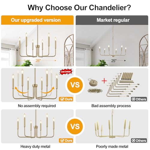 Brass Chandelier (6 Count)
