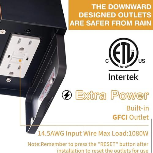 Porch Lights with GFCI Outlet