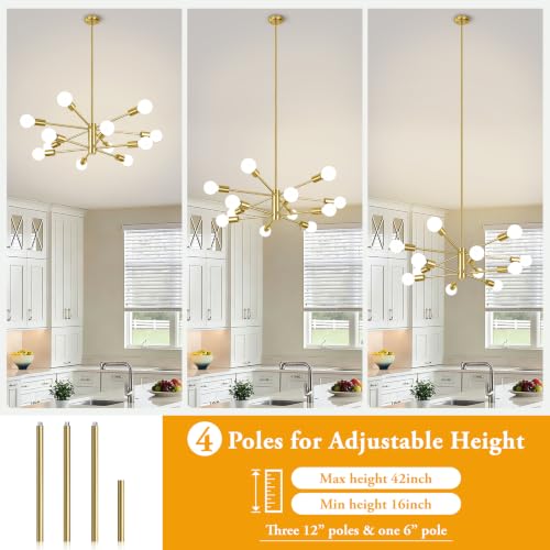 12 Light Modern Chandelier for Dining Room