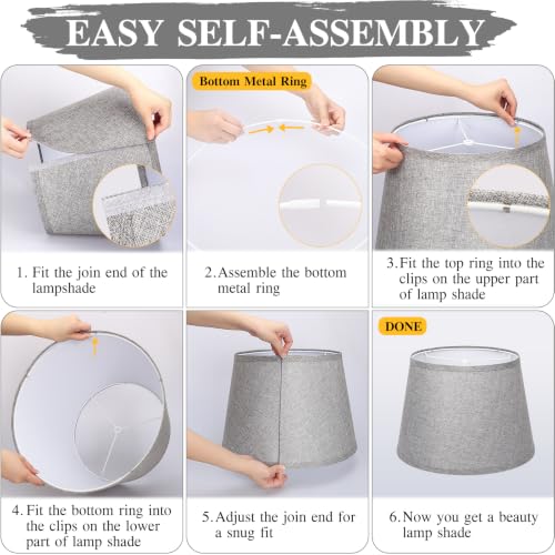 Large Drum Lamp Shades Set of 2