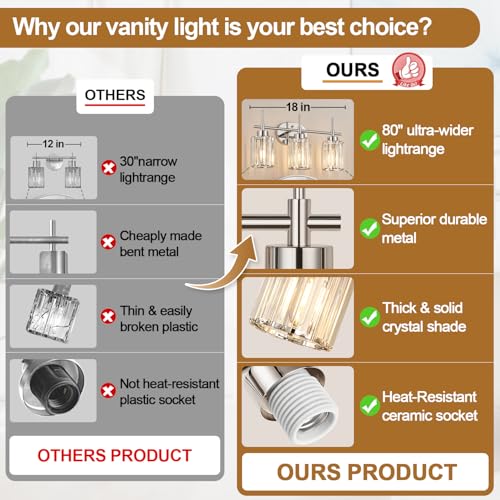 Modern Crystal Bathroom Vanity Light