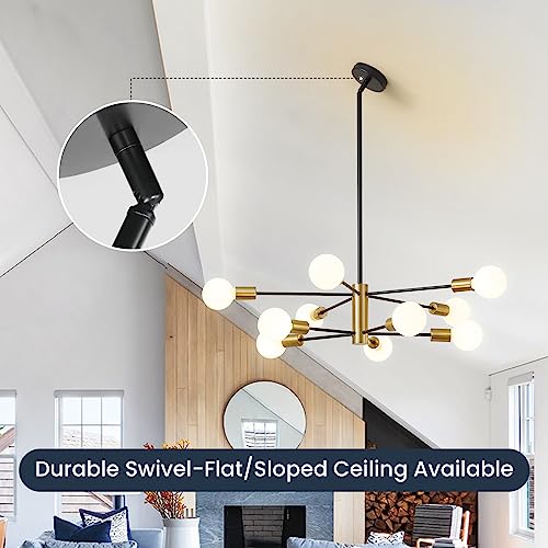Sputnik Chandeliers Modern Black and Gold Chandeliers 10