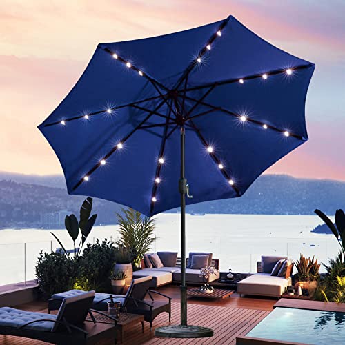 9' Solar LED Patio Umbrella