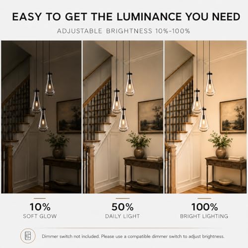 Modern Teardrop Crystal Pendant Light (Black / 3-Light)
