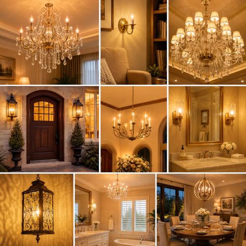 Dimmable E12 Candelabra LED Light Bulbs 40W Equivalent (12 Count)
