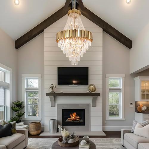Luxury Crystal Chandelier for High Ceilings
