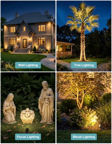 Solid Brass Outdoor Landscape Spotlight with 5W 2700K MR16 Bulb (1 PACK)