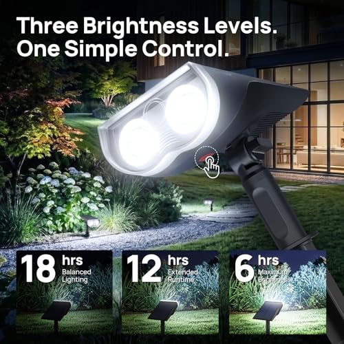 Solar Spot Lights Outdoor Waterproof (2 Count)