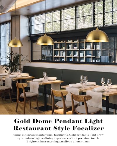 Gold Pendant Lights Kitchen Island 2 Pack