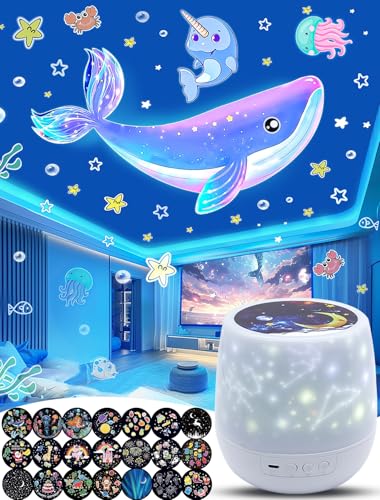 Projector Night Light for Kids + 21 Sets of Films
