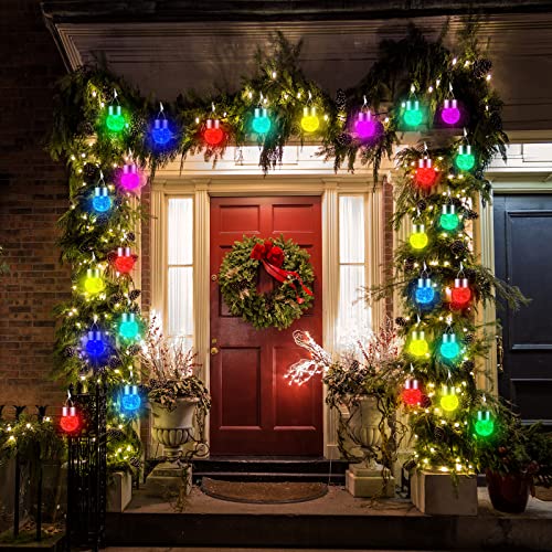 Solar Lights Outdoor Hanging Decorative Globe 24 Pack (24 Count)