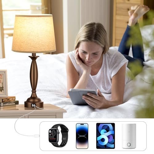 Bedroom Lamps for Nightstand (2 Count)