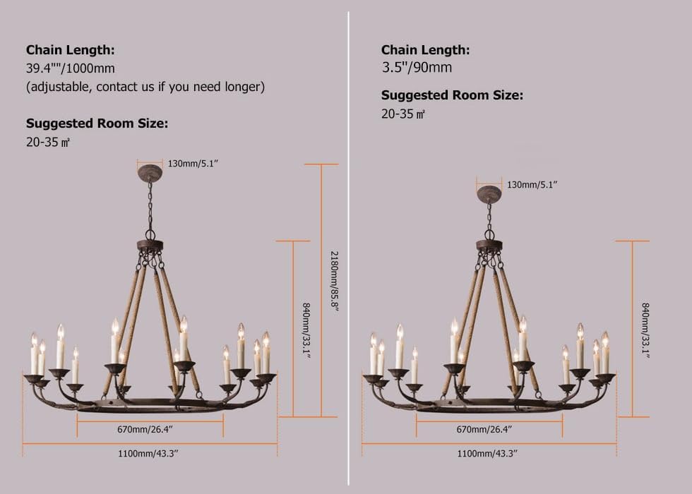 Rustic Candle Chandelier