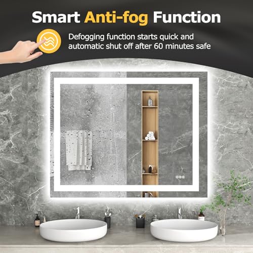 48"X40" LED Bathroom Mirror with Lights