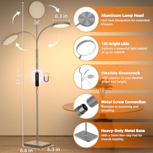 Floor Lamp Adjustable Height Floor Lamps for Living Room Bedroom
