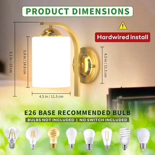 Gold Wall Sconces Lights for Bathroom