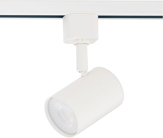 Amped Collection 3-Light 48in Field Cuttable LED Track Lighting Kit with 3 LED 3000K Warm White Track Heads, 4ft Track, End Caps, Floating Feed in White Finish - Aura Lighting