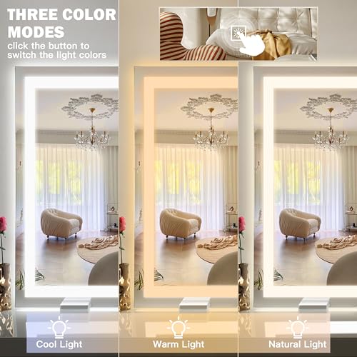 38"x28" Inch Large Lighted Vanity Mirror