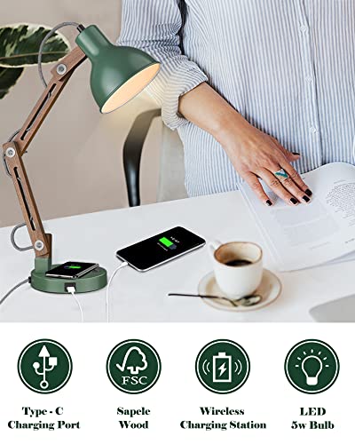 LED Desk Lamp with Wireless Charger