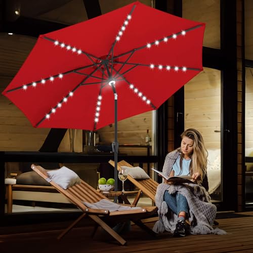 Solar Patio Umbrella with a Centre Light