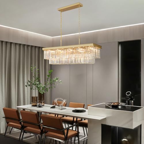 Gold Crystal Chandeliers for Dining Room