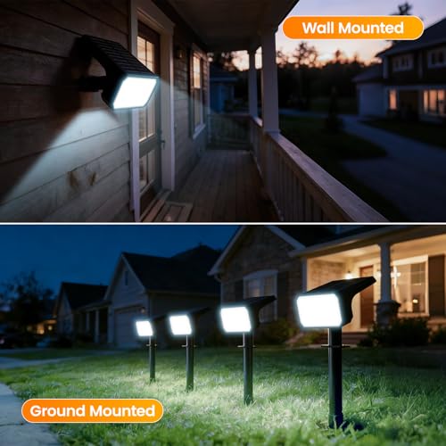 4 Pack Solar Spot Lights Outdoor Waterproof IP67 (4 Count)