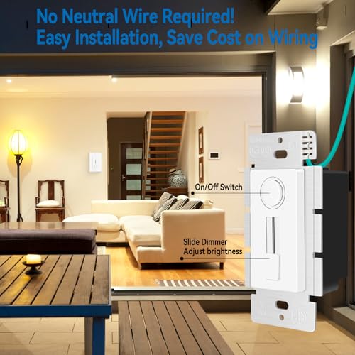 3 Pack LED Slide Dimmer Switch (3 Count)