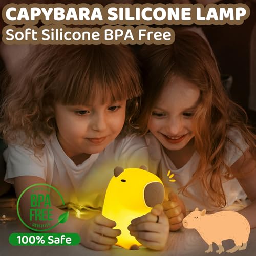 Huggwaii Squishy Capybara Night Light for Kids