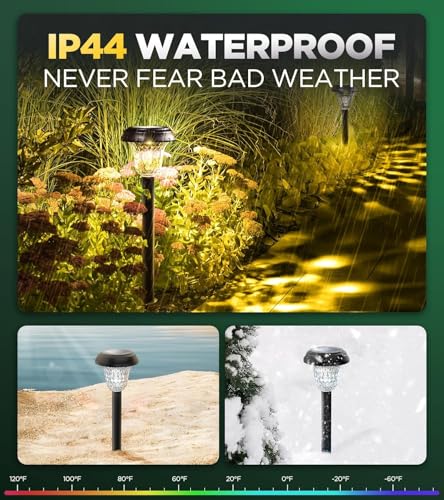 10 Pack Ultra Bright Solar Lights Outdoor Waterproof (10 Count)