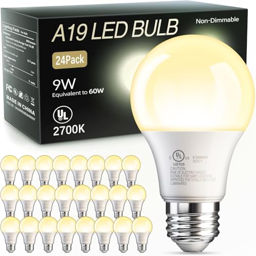 24 Pack A19 LED Light Bulb (24 Count)