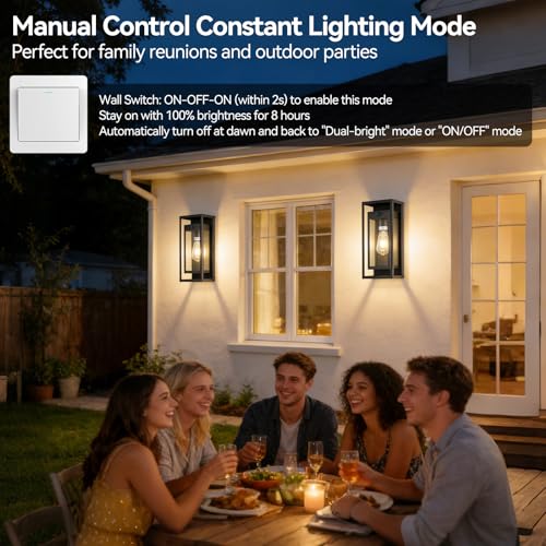 14" Motion Sensor Outdoor Wall Lights Fixture (2 Count)