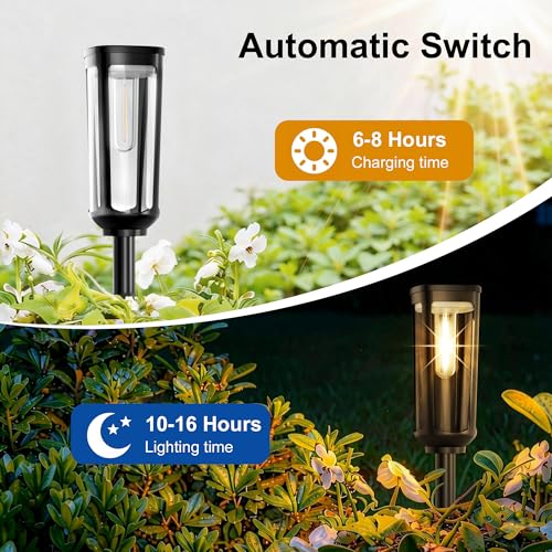 Solar Pathway Lights Outdoor Waterproof (2 Count)