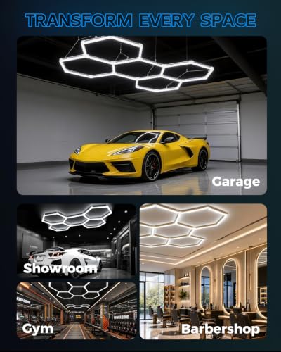 Hexagon Garage Lights (5-Girds)