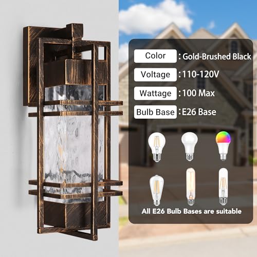 15" Outdoor Porch Light Fixtures Wall Mount (2 Count)