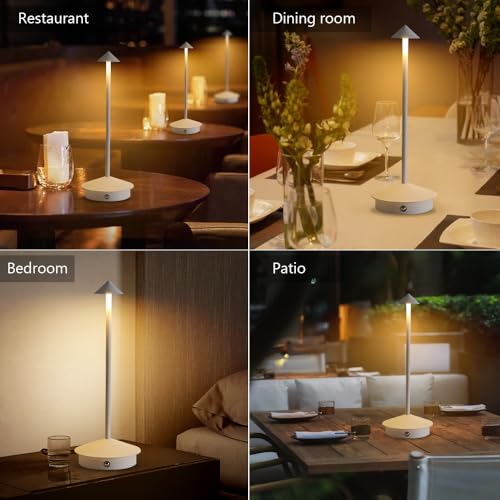2 Pack LED Rechargeable Cordless Table Lamps