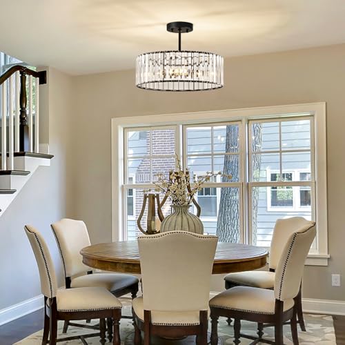 Crystal Black Ceiling Light