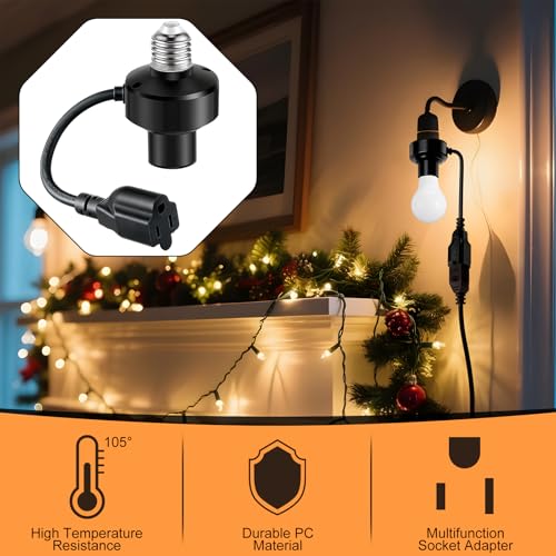 3 in 1 E26 Light Socket Outlet Adapter