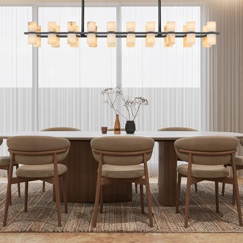 Alabaster Rectangular Chandelier for Dining Room