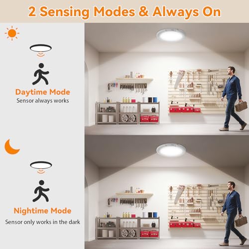 2Pack Rechargeable LED Ceiling Light (2 Count)