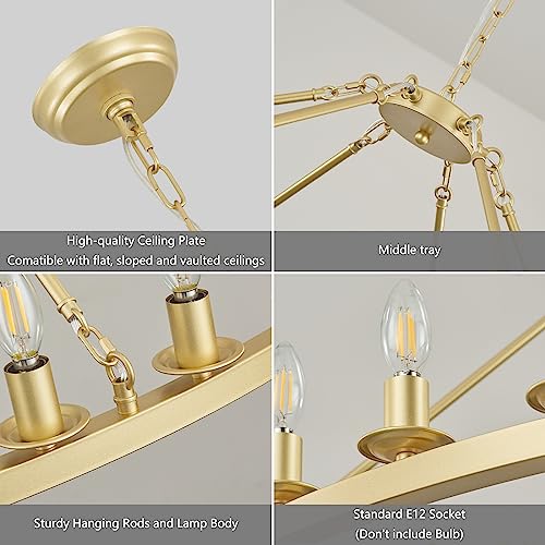 Gold Wagon Wheel Chandelier 53