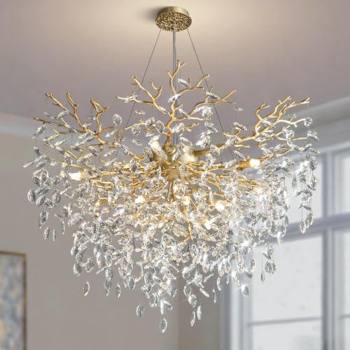40" Modern Crystal Chandelier