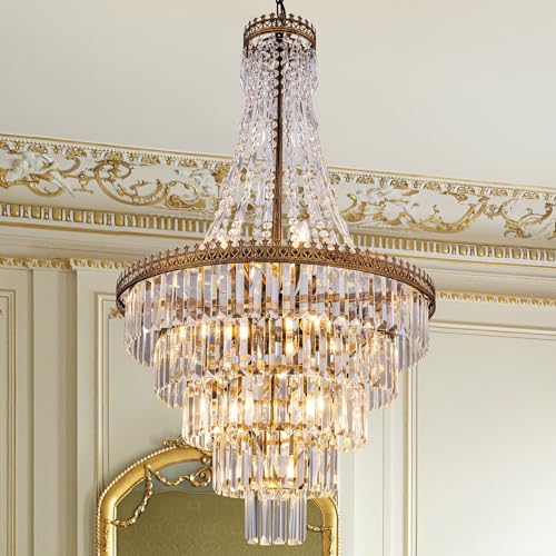 French Empire Crystal Chandelier for Entryway 11 Lights