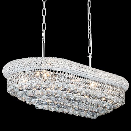 Chrome Crystal Chandeliers for Dining Room