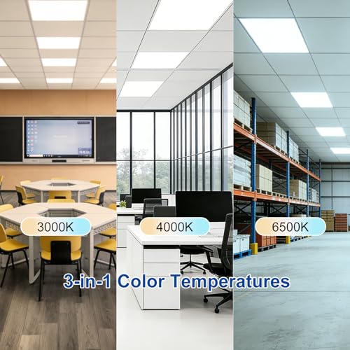 2x2 LED Flat Panel Light with Wireless Switch & App Control 6Pack