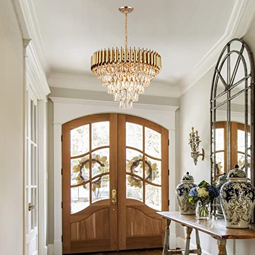 Modern Crystal Chandelier Gold