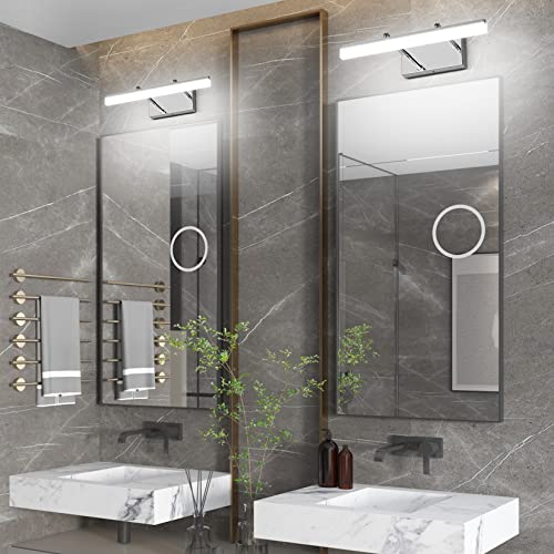 15.7 inch LED Vanity Lights Adjustable Bathroom Wall Light Bathroom Lighting Fixture Over Mirror Chrome Modern Vanity Lighting 5500K